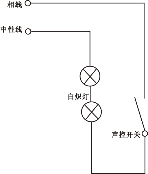 聲控開關(guān)控制樓梯燈電路